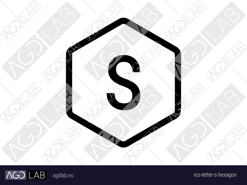 Letter S hexagon icon