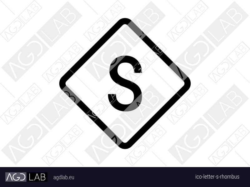 Letter S rhombus icon