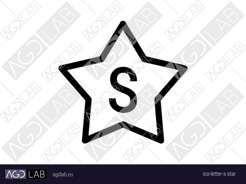 Letter S star icon