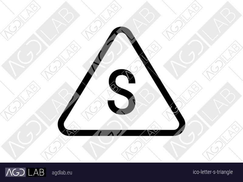 Letter S triangle icon