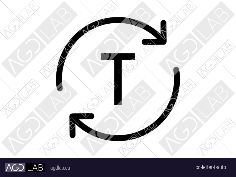 Letter T auto icon