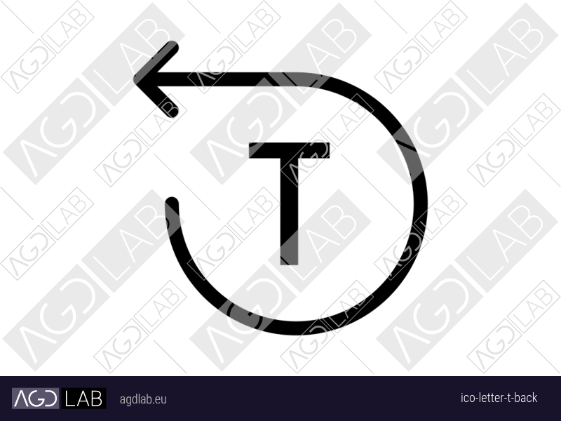 Letter T back icon