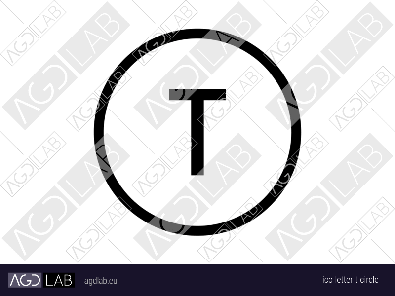 Letter T circle icon