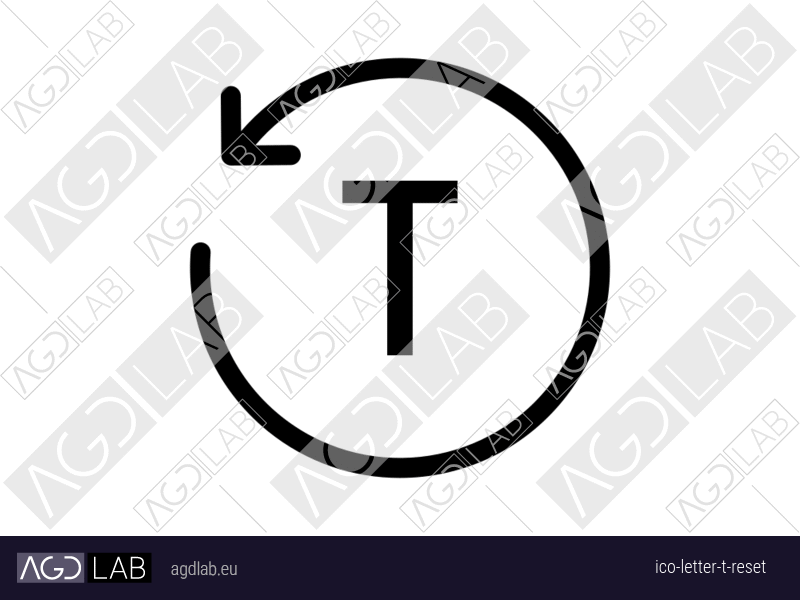 Letter T reset icon