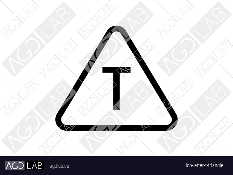 Letter T triangle icon