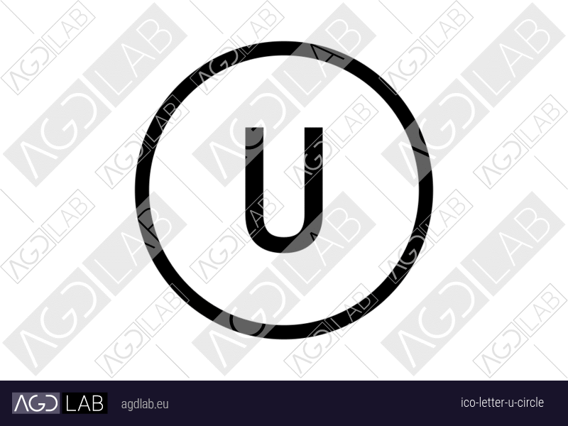Letter U circle icon