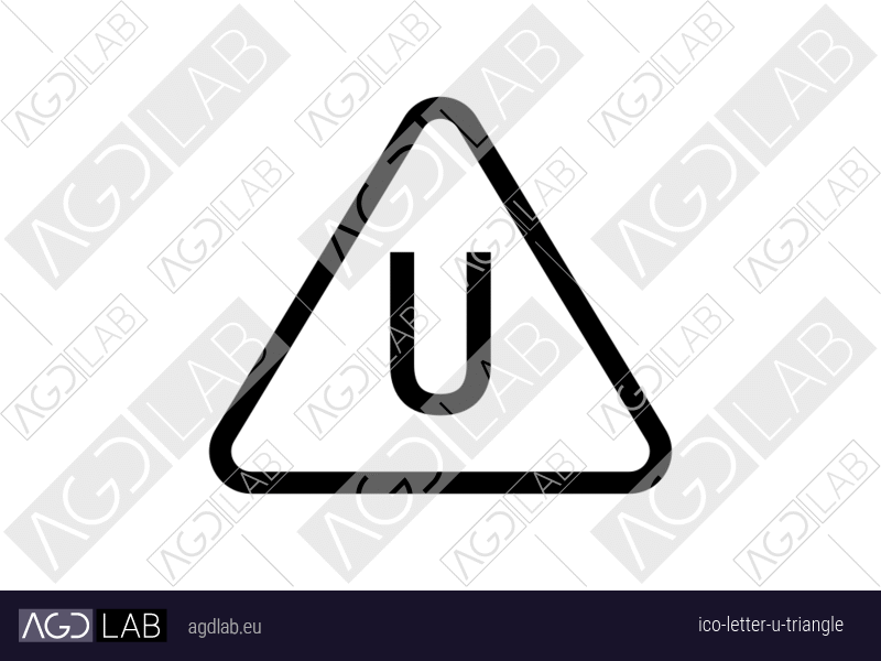 Letter U triangle icon