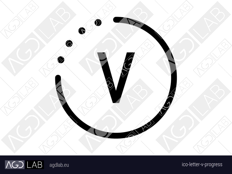Letter V progress icon