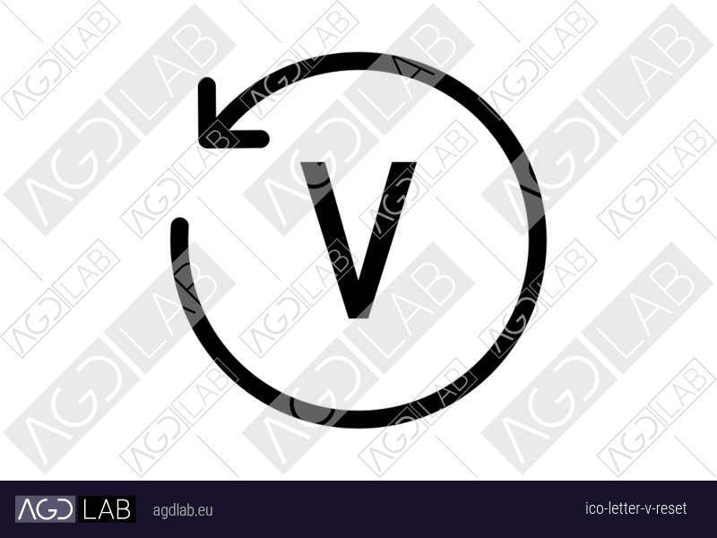 Letter V reset icon