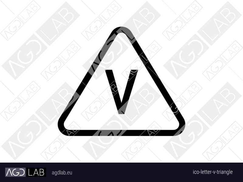 Letter V triangle icon