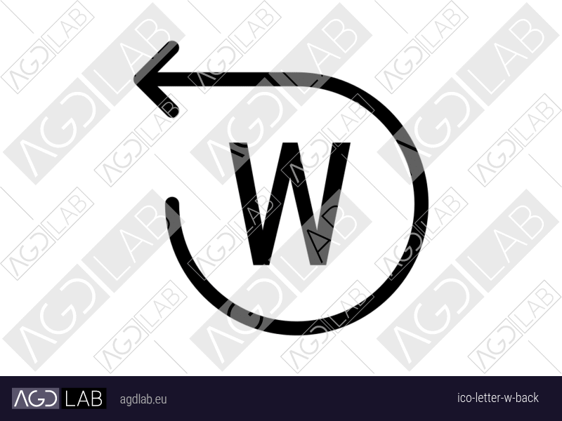 Letter W back icon