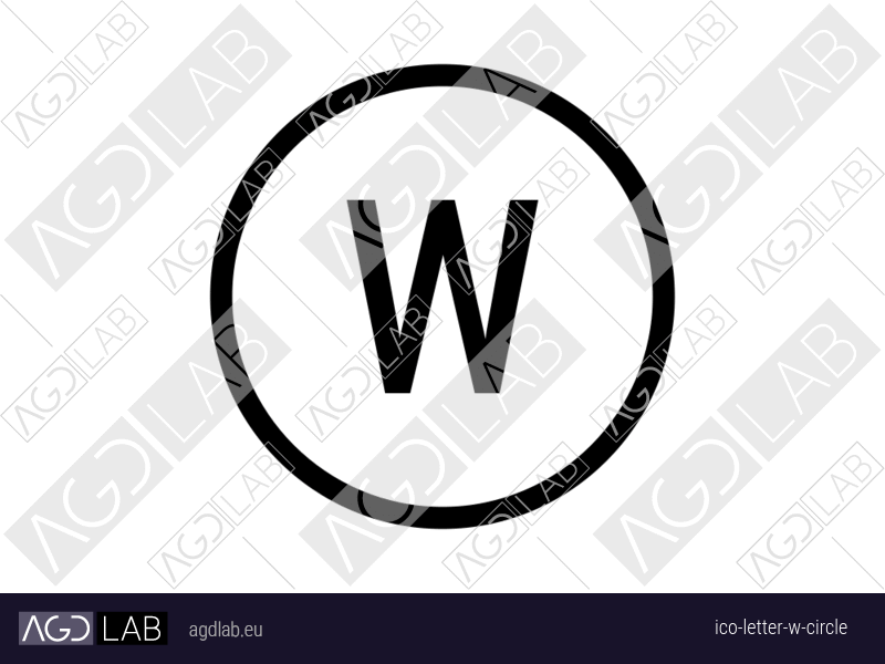 Letter W circle icon