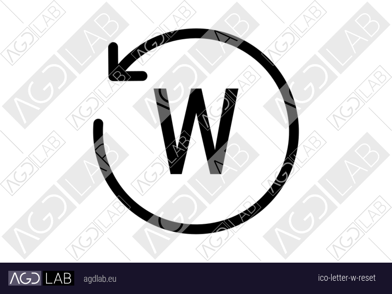 Letter W reset icon