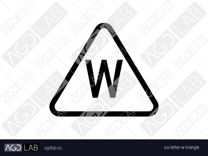 Letter W triangle icon