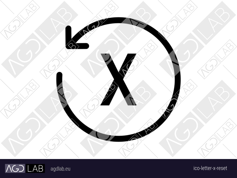 Letter X reset icon