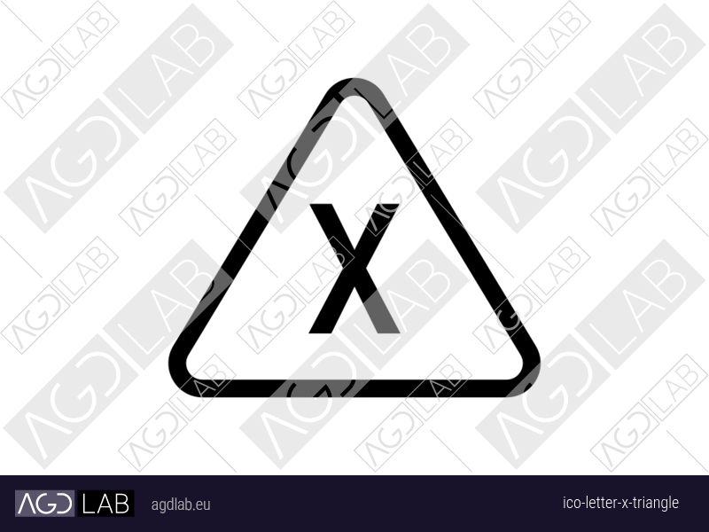 Letter X triangle icon
