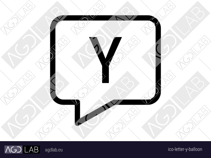 Letter Y balloon icon