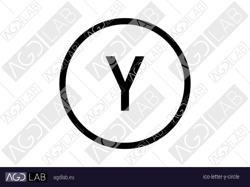Letter Y circle icon