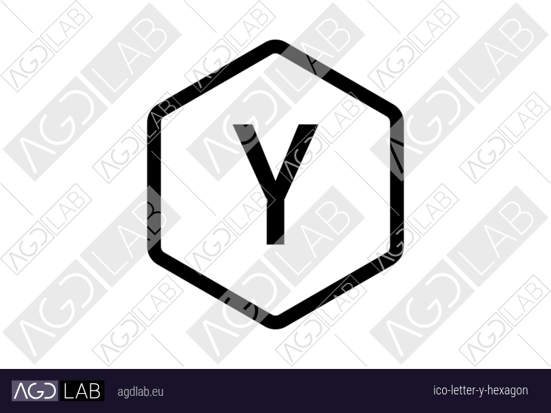 Letter Y hexagon icon
