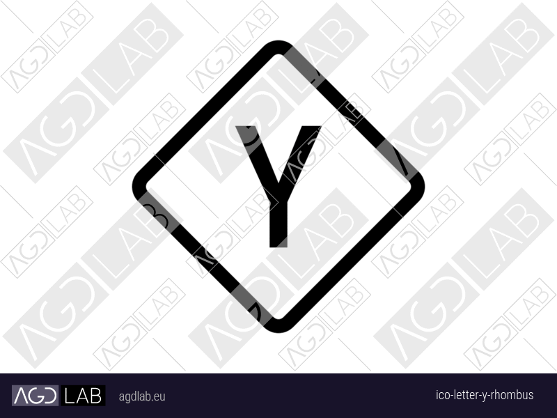Letter Y rhombus icon