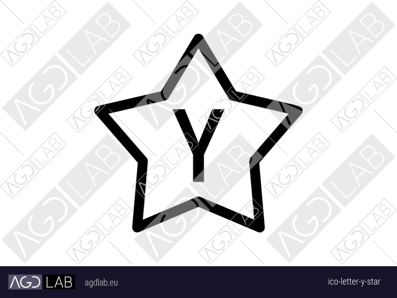 Letter Y star icon