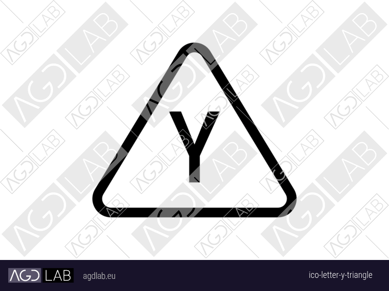 Letter Y triangle icon