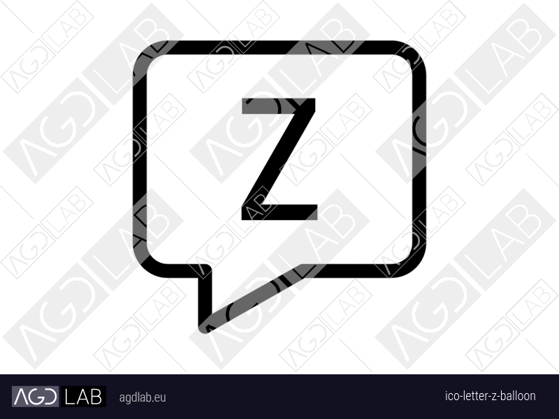 Letter Z balloon icon