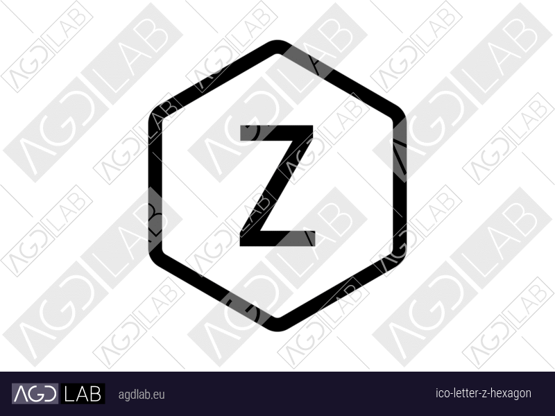 Letter Z hexagon icon