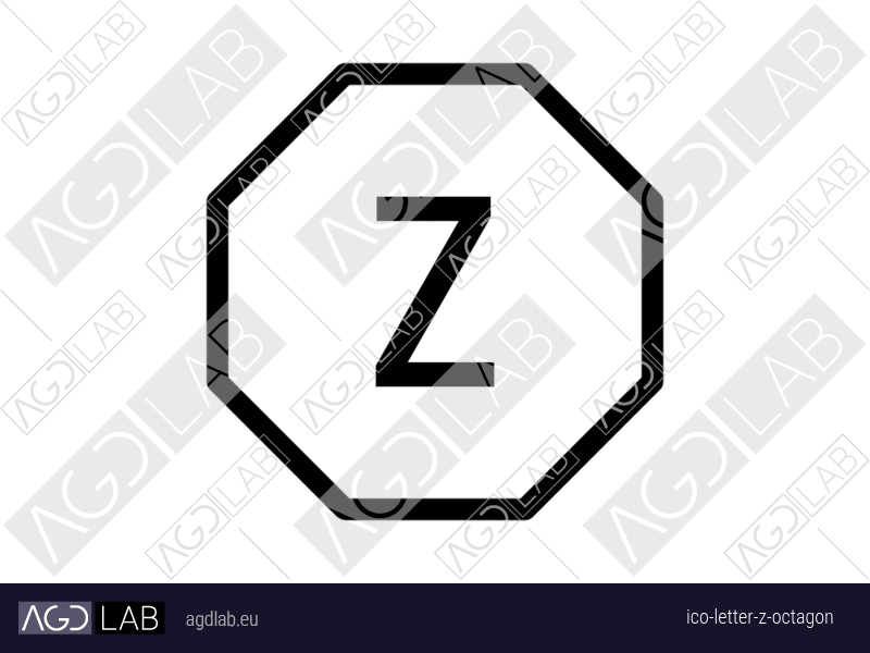 Letter Z octagon icon