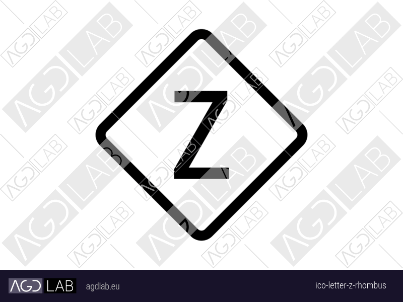 Letter Z rhombus icon