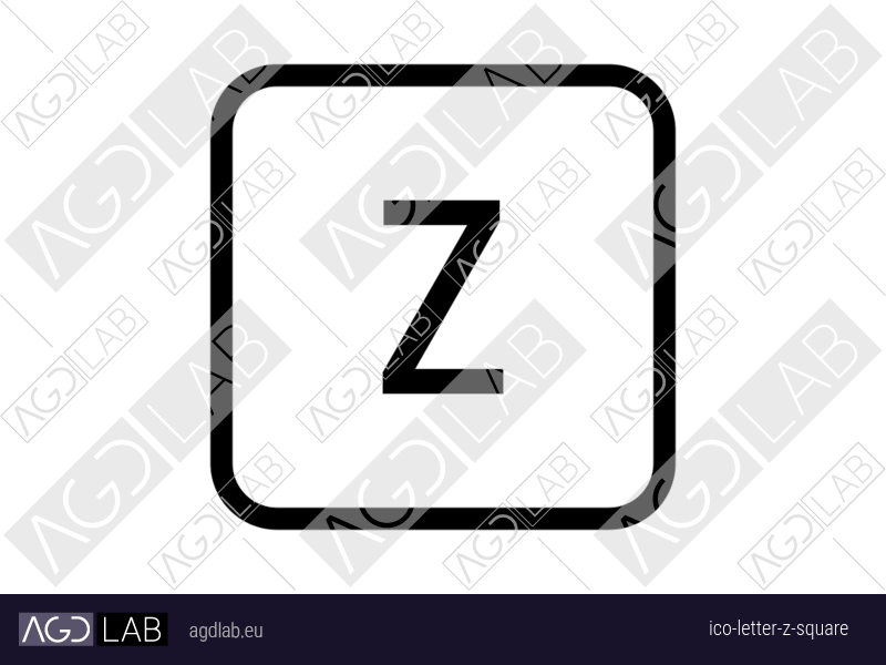Letter Z square icon
