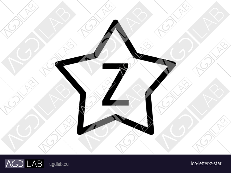 Letter Z star icon