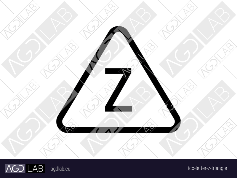 Letter Z triangle icon