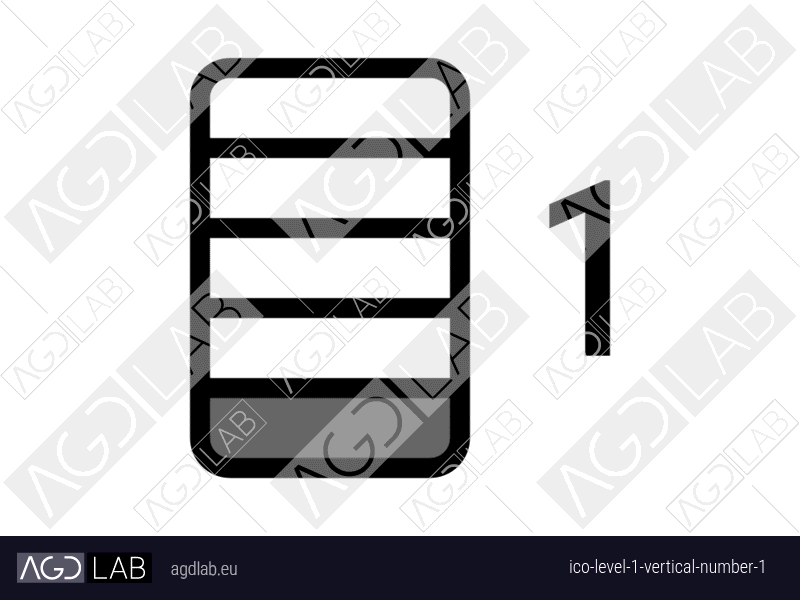 Level 1 vertical number 1 icon