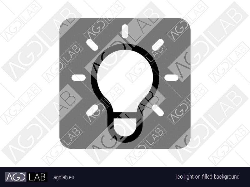 Light ON filled background icon