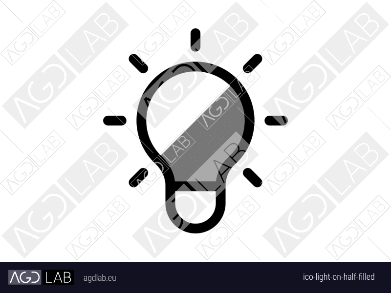 Light ON half filled icon