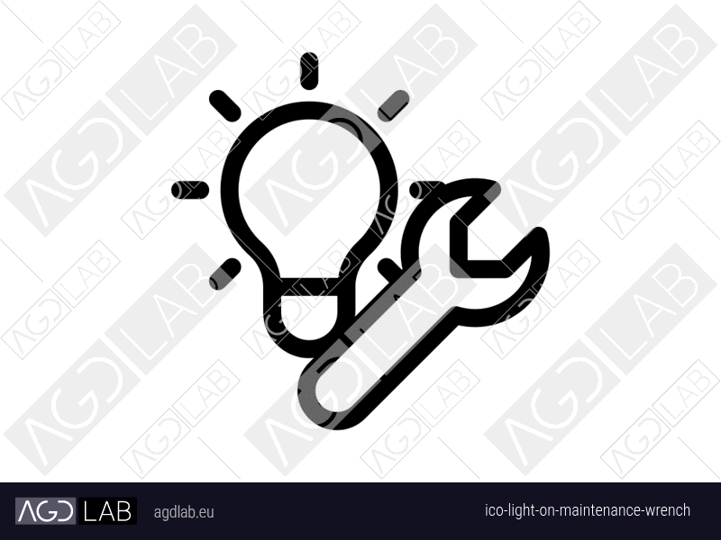 Light ON maintenance wrench icon