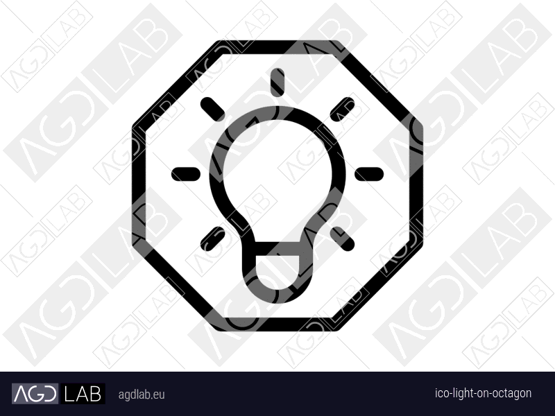 Light ON octagon icon