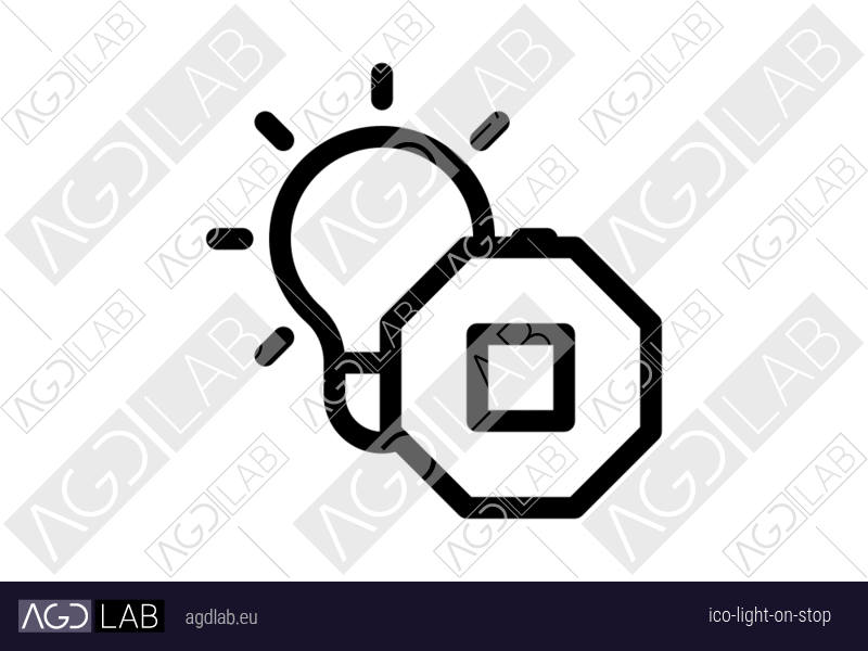 Light ON stop icon