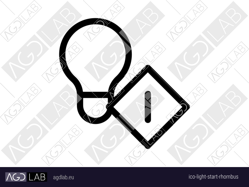 Light start rhombus icon