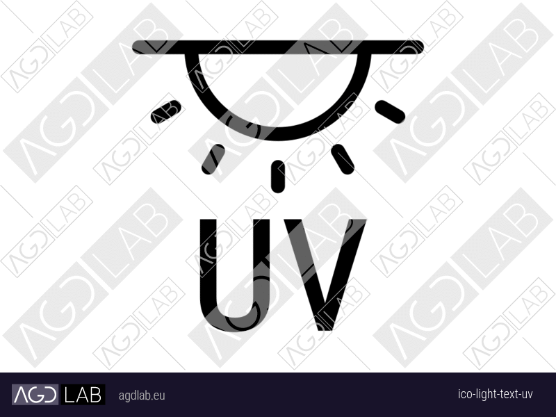 Light text UV icon