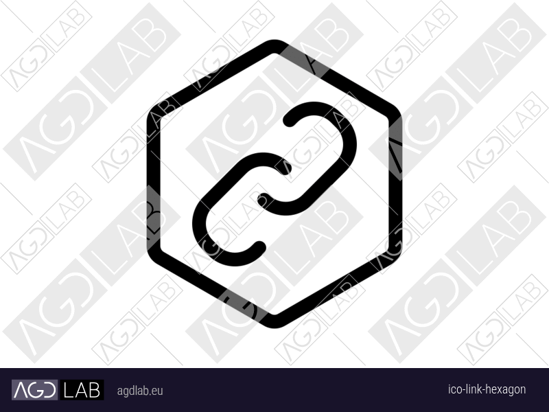 Link hexagon icon
