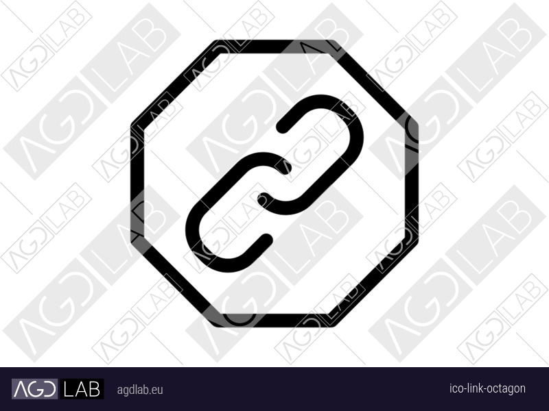 Link octagon icon