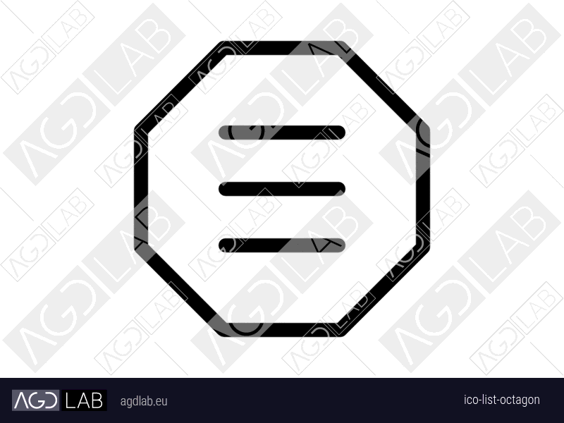 List octagon icon