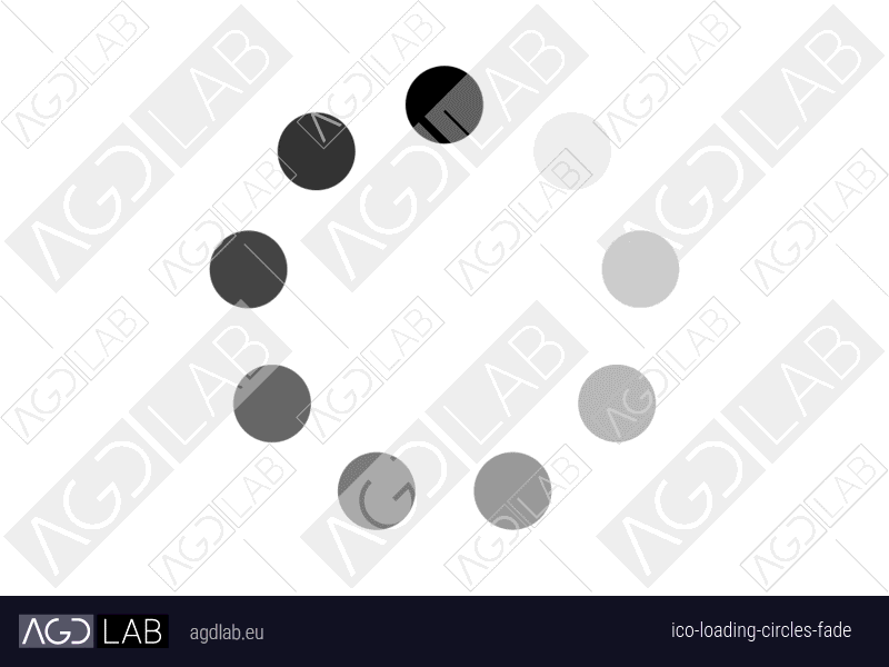 Loading circles fade icon