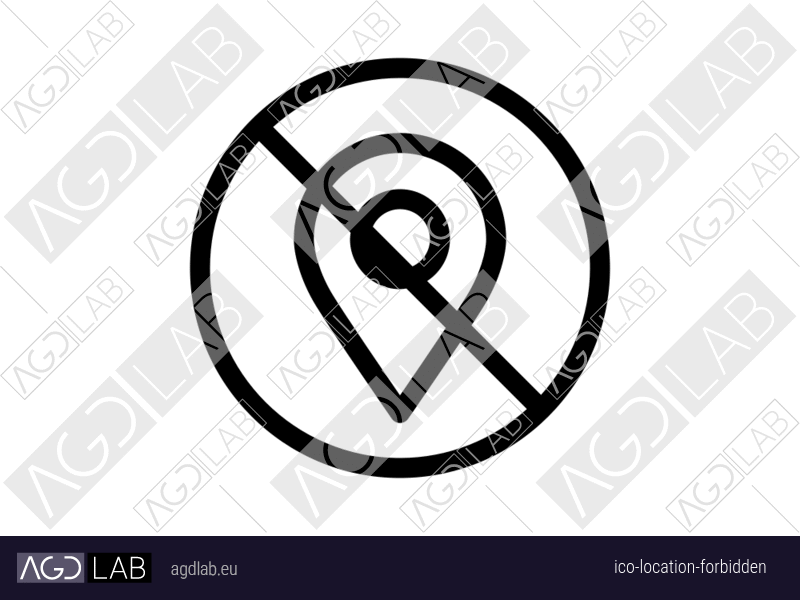 Location forbidden icon