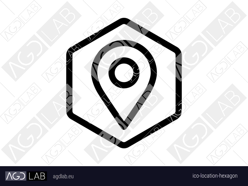 Location hexagon icon