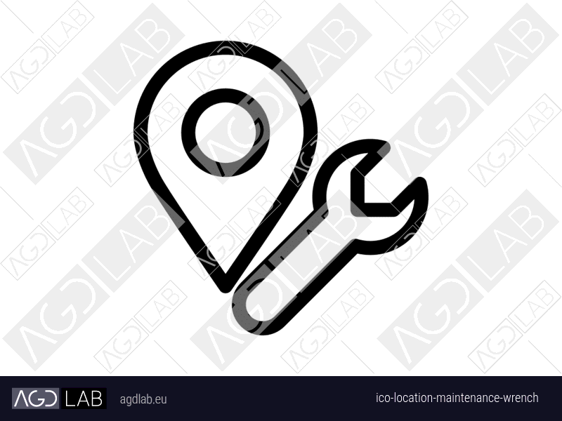 Location maintenance wrench icon