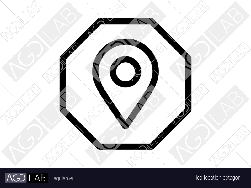 Location octagon icon