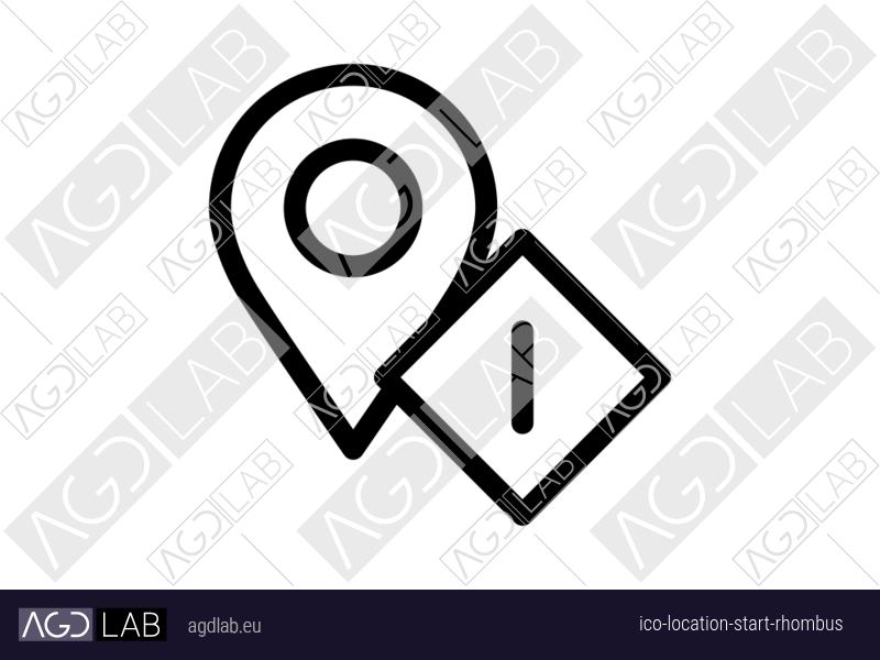 Location start rhombus icon